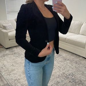 Black suede blazer